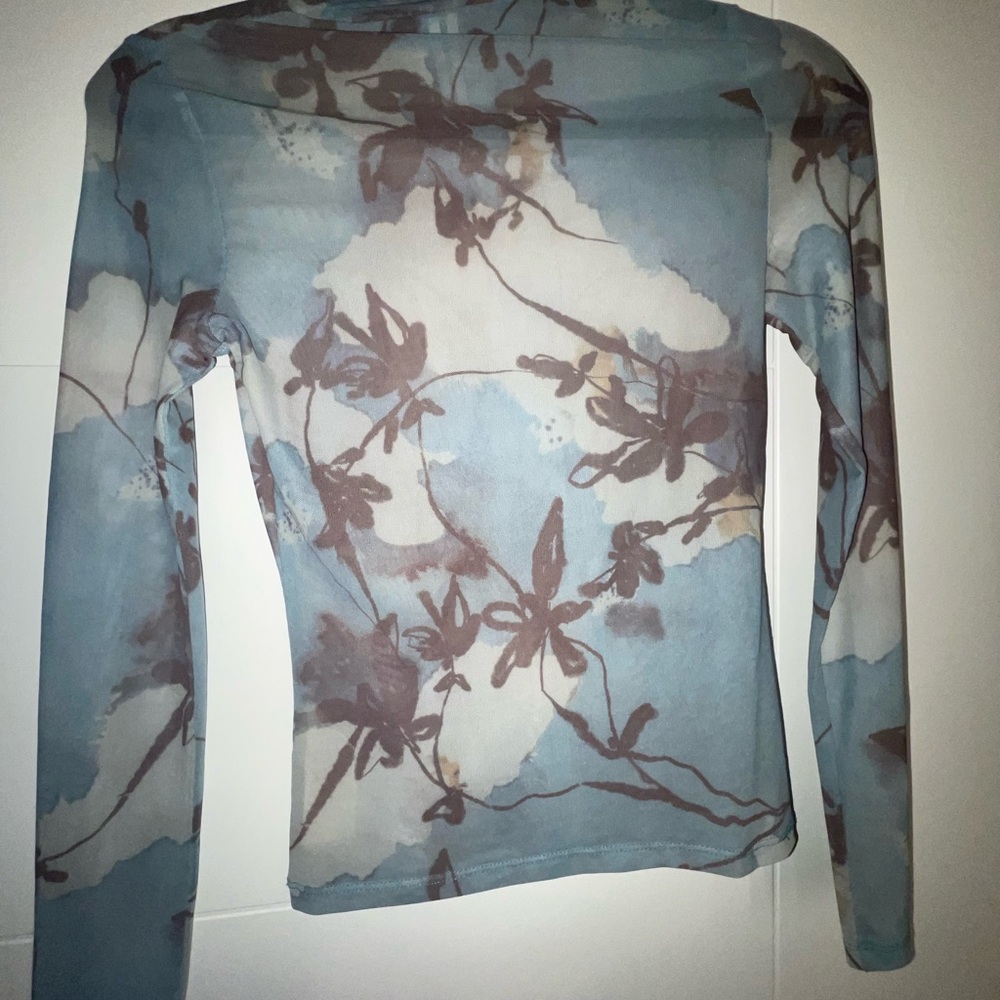 Anthropologie Blue Women's Mesh Top - Picture 4 of 6
